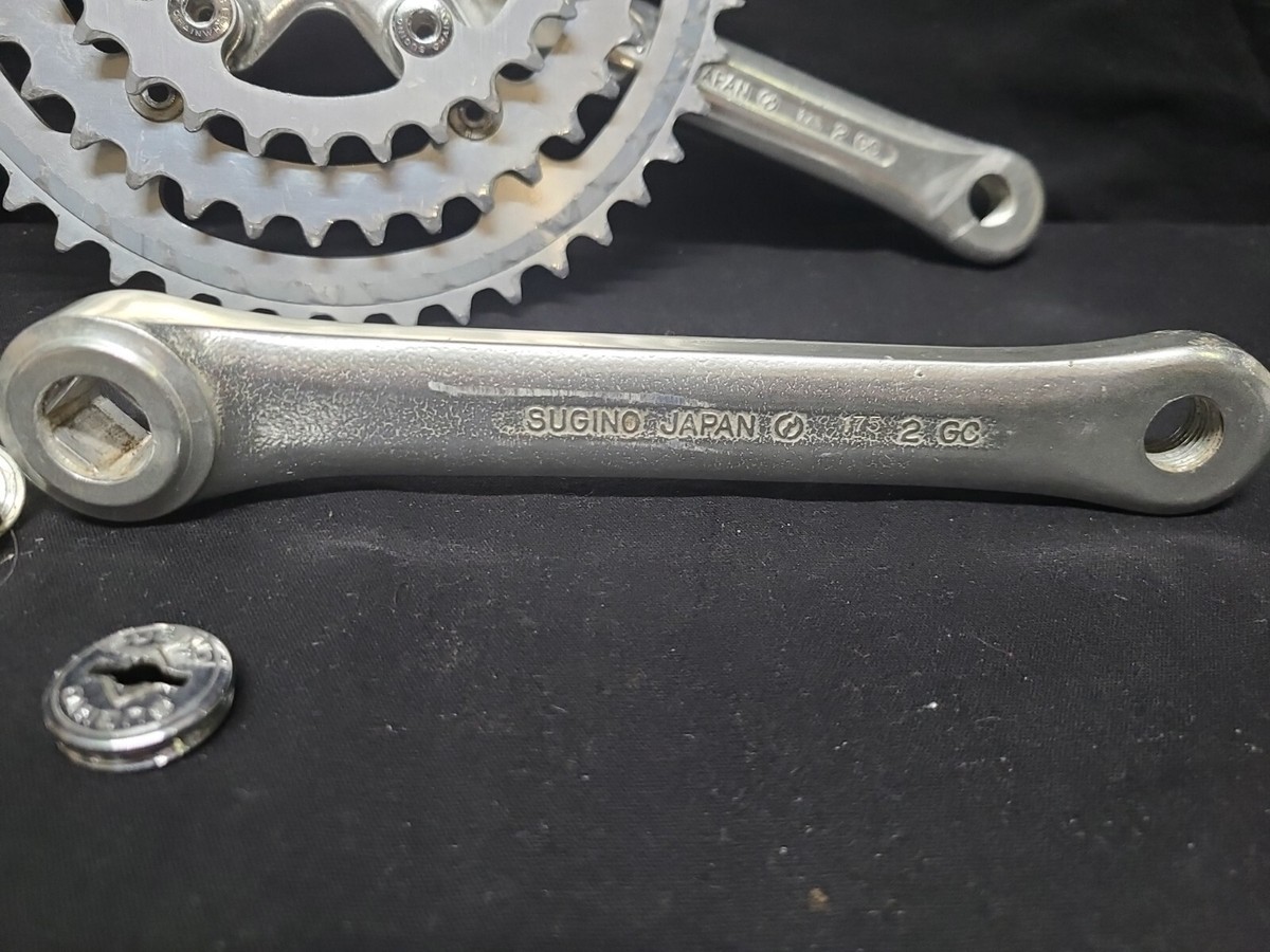 Vintage Sugino Double Crankset 170mm 52/40 Road Bike 110 BCD for BMX