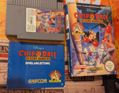 Chip N Dale Rescue Rangers (1989) Nintendo NES (Modul, Manual, Box) working CIB