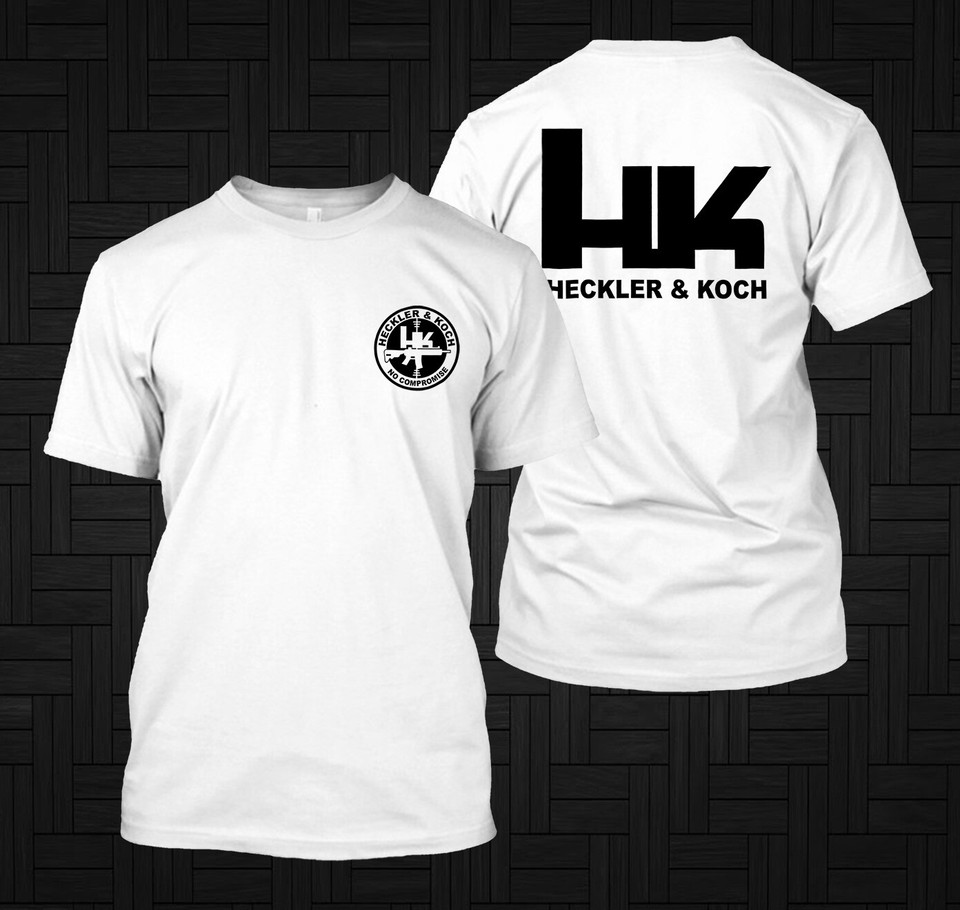 Heckler & Koch HK Logo Symbol Guns Firearms - custom front and back t ...