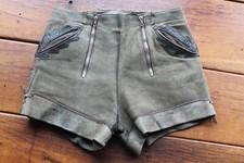 Schöne vintage Pfadfinder Lederhose mit Doppelreißverschluß !