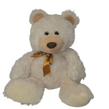Spark Create Imagine Plush Bear Stuffed Animal Cream Teddy Bow Walmart 17"