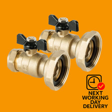 FHK BLACK BUTTERFLY HANDLE BALL TYPE PUMP VALVES 28mm (SINGLE OR PAIR OPTION)