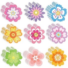 54 Pcs Spring Floral Paper Flower Decor for Spring Bulletin Board Classroom D...