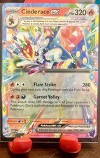 Pokémon Cinderace EX Double Rare Holo Sv07: Stellar Crown 028/142 320HP