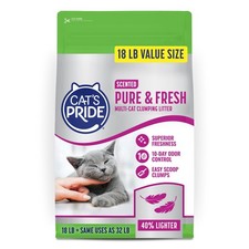 Pure Fresh Lightweight Scented Clumping Litter 18lb