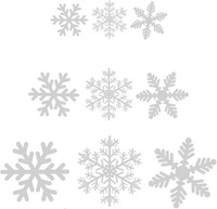 Fensterdeko Schneeflocken Abnehmbare Statisch Haftende PVC Aufkleber Weihnachten
