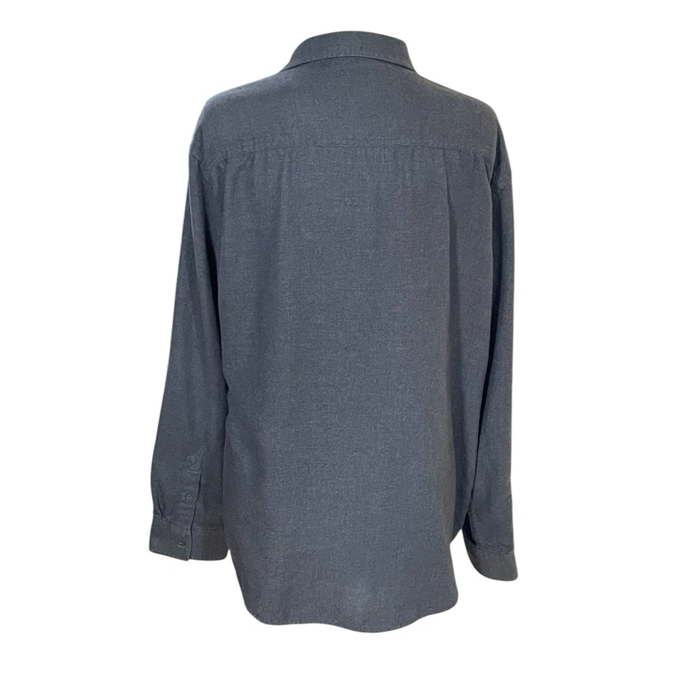 Men's Button Down Tony Hawk Shirt Size XL Long Sleeve Chest Pocket Dark Gray EUC - Image 2 of 4