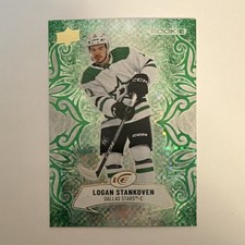 Upper Deck 2024-25 ICE Rookies Emerald Green 101 Logan Stankoven Dallas Stars