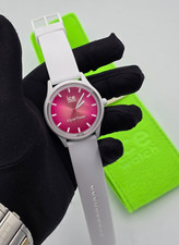 ICE-WATCH ICE SOLAR POWER CORAL REEF DAMENUHR WEISS SILIKONARMBAND WASSERDICHT