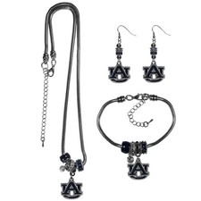NCAA Siskiyou Sports Womens Auburn Tigers Euro Bead Jewelry 3 Piece Set One