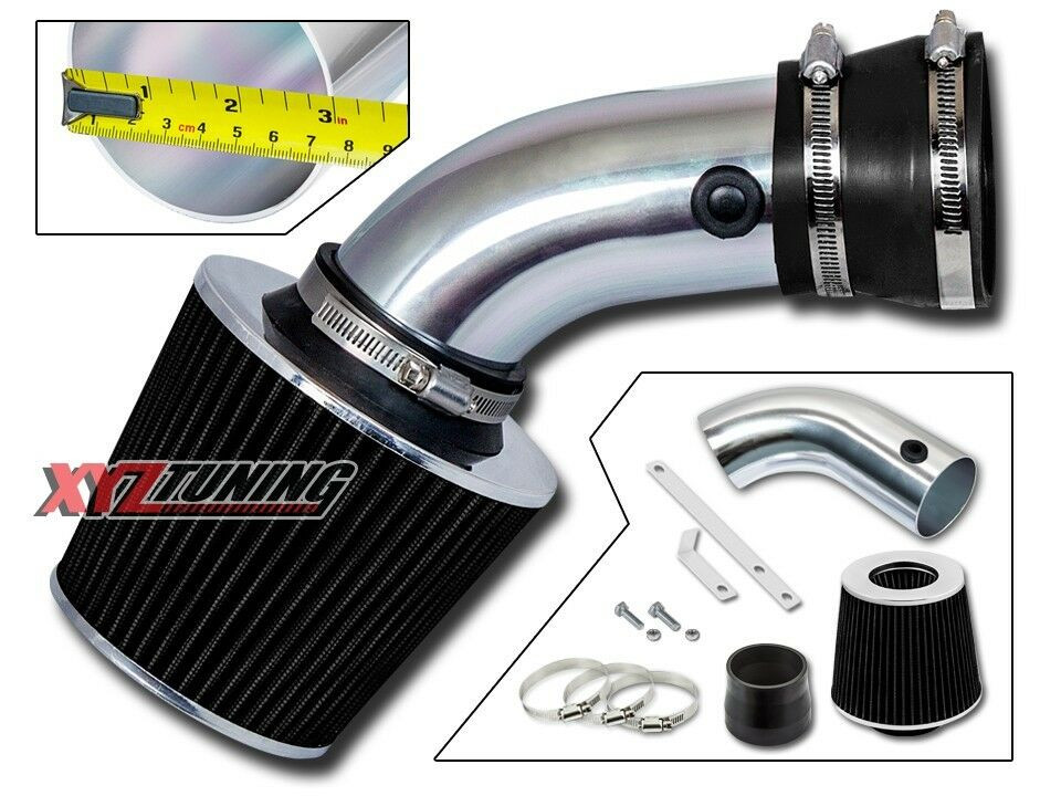 3" BLACK Short Ram Air Intake Kit +Filter For 93-01 540i/740i/740iL 4.0L/4.4L V8