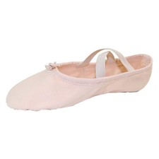 Danzcue Adult Split Sole Canvas Ballet Slipper 6 Pink