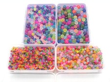 300 Frosted Glass 4mm-6mm-8mm-10mm Round Beads Assorted Mix Bulk Loose Lot