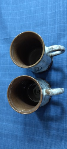 Pair Of Ewenny Pottery "Miners Struggle 1984" Mugs - Picture 4 of 6