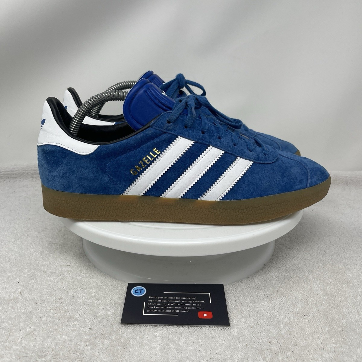 Adidas Men’s Gazelle Originals Size Italia Royal Blue Gym Shoes ID3725  RARE