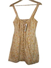 NWT Urban Outfitters Women's S Peach Floral Azelia Mini Sundress