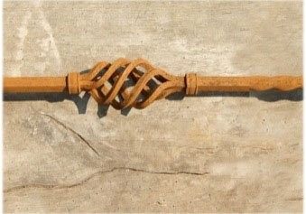 Gitterstange aus Schmiedeeisen Zwiebel-Wirbel für Fenstergitter Balkon Geländer - Bild 3 von 3