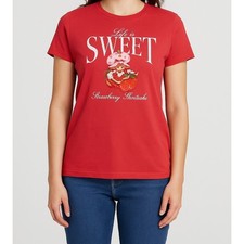 Strawberry Shortcake T-Shirt Life is Sweet Red Graphic Tee Small Life is Sweet