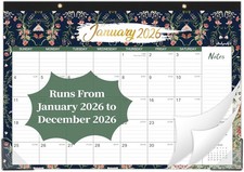 2026 Desk Calendar - 2026 Calendar, Jan 2026 to Dec 2026, 12 - Month Large Month