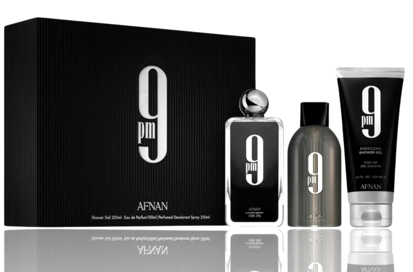 Afnan 9 Pm Luxury Perfume Gift Set - Eau De Parfum (3.4 Oz) Deodorant (5.0 Oz) Shower Gel (6.7 Oz) - Image 2