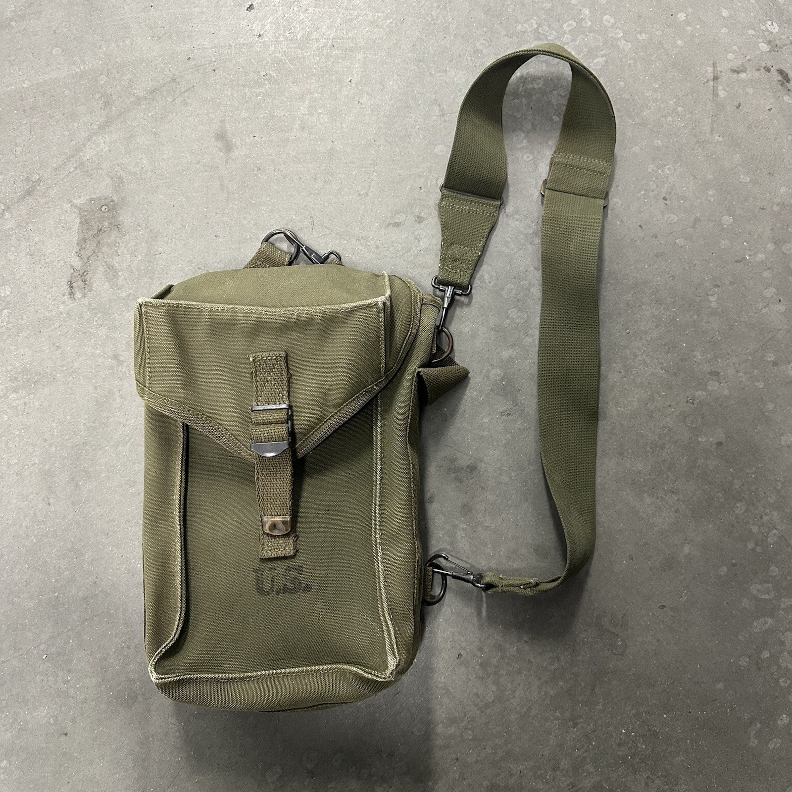 Vintage 1951 Korean War US Army Shoulder Ammo Bag 74-B-54-30 Harian Stitch WWII