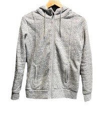 FIGS Light Gray Fleece Lined Full Zip Women's Scrubs Hoodie Size XS