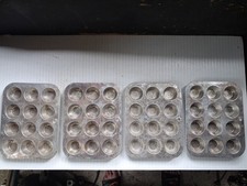 Lot Of 4 Mirro Mini Aluminum 12 Cavity Mini Cupcake Muffin Pan Made in USA