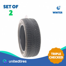Set Of 2 Used 21555r17 Bridgestone Blizzak Ws90 Studless 94h - 732