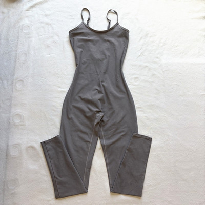 Alo Yoga Airbrush One & Done  Gray Low Back Jumpsuit Women's Size Small