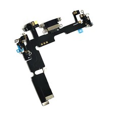 Black OEM Charging Port Dock Mic Flex Replacement For iphone 14plus