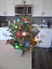 Artificial Christmas Tree with Pedal Lights 24 Inch Artificial Christmas Tree