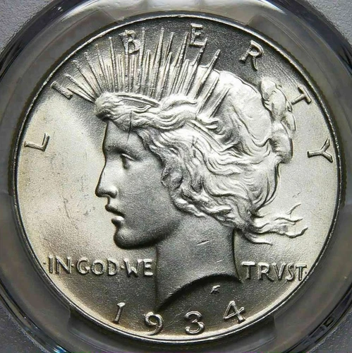 1934__MS 63__Peace Silver Dollar__BLAST WHITE BEAUTY!__PCGS, Unc Coin CAC????