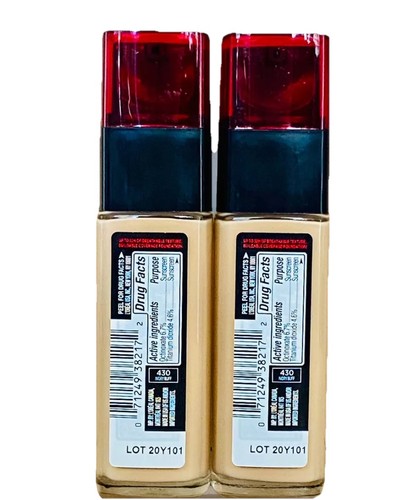 2Pk L'Oreal INFALLIBLE 32-HR Fresh Wear Foundation Vit C & SPF #430 IVORY BUFF - Picture 2 of 2