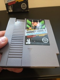 Donkey Kong 3 Nes Nintendo RARE 5 Screw Cart In Hangtab Box/No Manual MINT CART