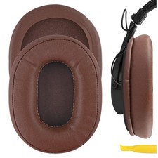 Geekria Protein Leather Ear Pads for SONY MDR-7506 Headphones Brown 