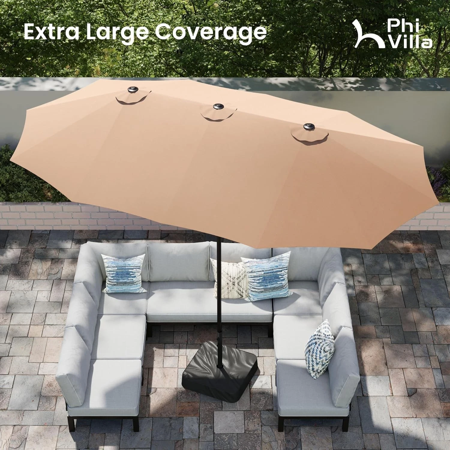 PHI VILLA Market Patio Umbrella - Thumbnail 5