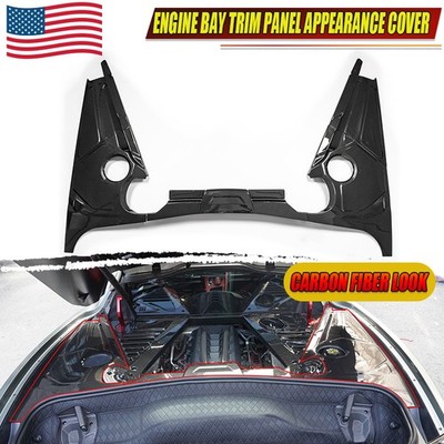 CARBON Black Engine Bay Trim For 202024 Corvette C8 Panel Appearance Cover US