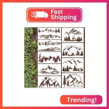 Mountain Stencils for Wood Burning Tree Stencil