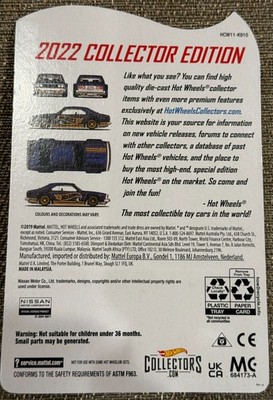 2022 Hot Wheels Collector Edition , Nissan Skyline C210