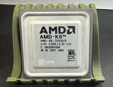 Vintage AMD K6-200ALR 200MHz 2.9V Core/3.3V I...