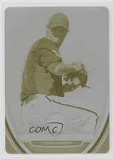 2013 Bowman Platinum Prospects Chrome Printing Plate Yellow 1/1 Gerrit Cole 7xr