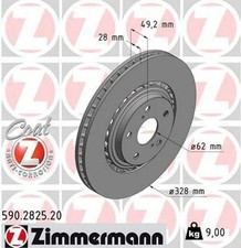2x ZIMMERMANN Coat Z Disque de frein Avant pour TOYOTA RAV 4 IV (ZSA4, ALA4)