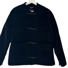 Soeur Black Velvet Jacket with Toggles size 40  FR