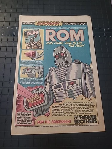 Rom The Spaceknight Parker Brothers 1980s 7x10 Print Ad Vintage 