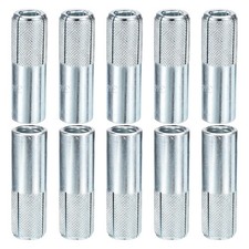 3/4"x3-1/8" Drop-In Anchors 50Pack Carbon Steel Sleeve Anchors Silver