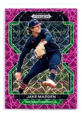 2022 Panini Prizm Draft Picks #PDP118 Jake Madden Neon Pink Velocity