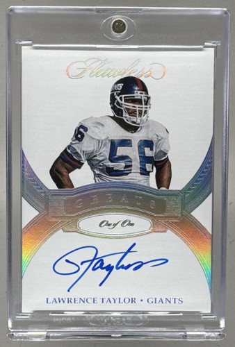 LAWRENCE TAYLOR 2017 Panini Flawless Greats PLATINUM AUTO #'d 1/1