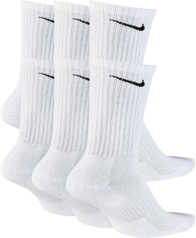 NIKE 6 Paar Socken Herren Damen Weiß Tennissocken Sparset