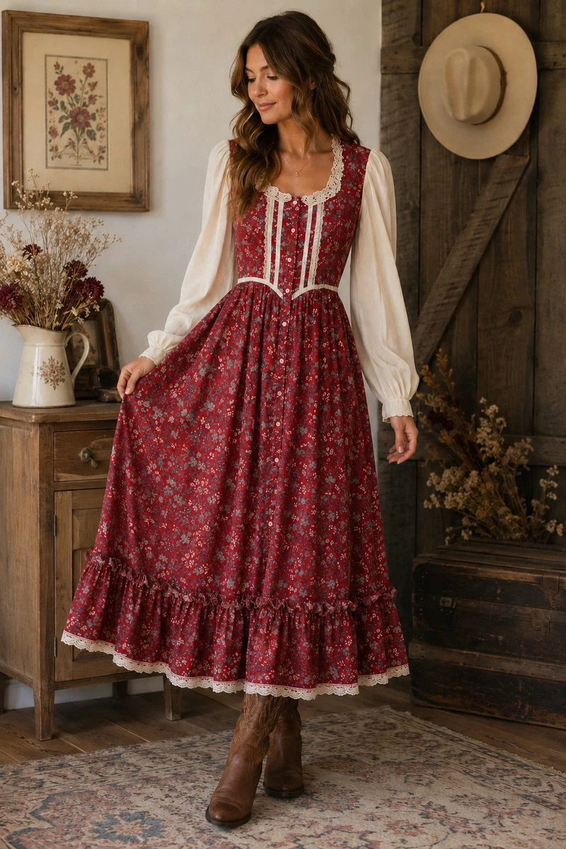 GUNNE SAX ベロア セーラーワンピース ワインレッド ヴィンテージ Gunne Sax Red Vintage Dresses for Women for sale | eBay