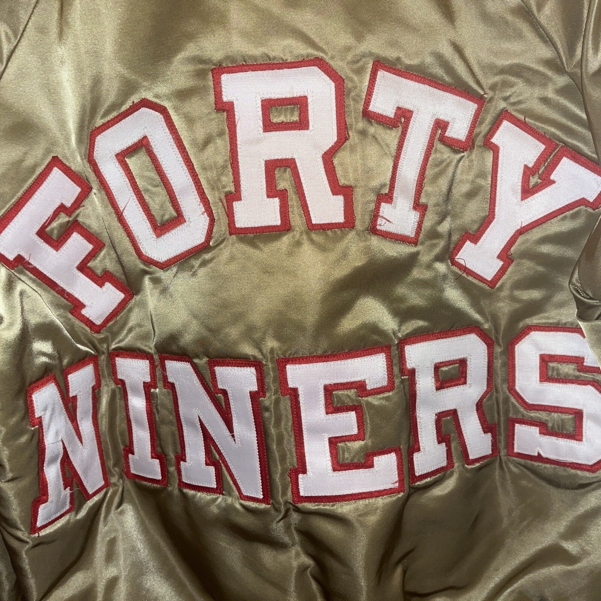 Vintage NFL Chalk Line San Francisco 49ers Satin Spell Out Vintage NFL Chalk Line San Francisco 49ers Satin Spell Out